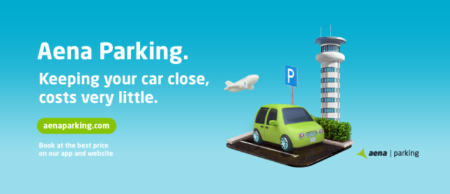 Parking Aena, from your car to the plane. Save and ensure your place in aenaparking.com