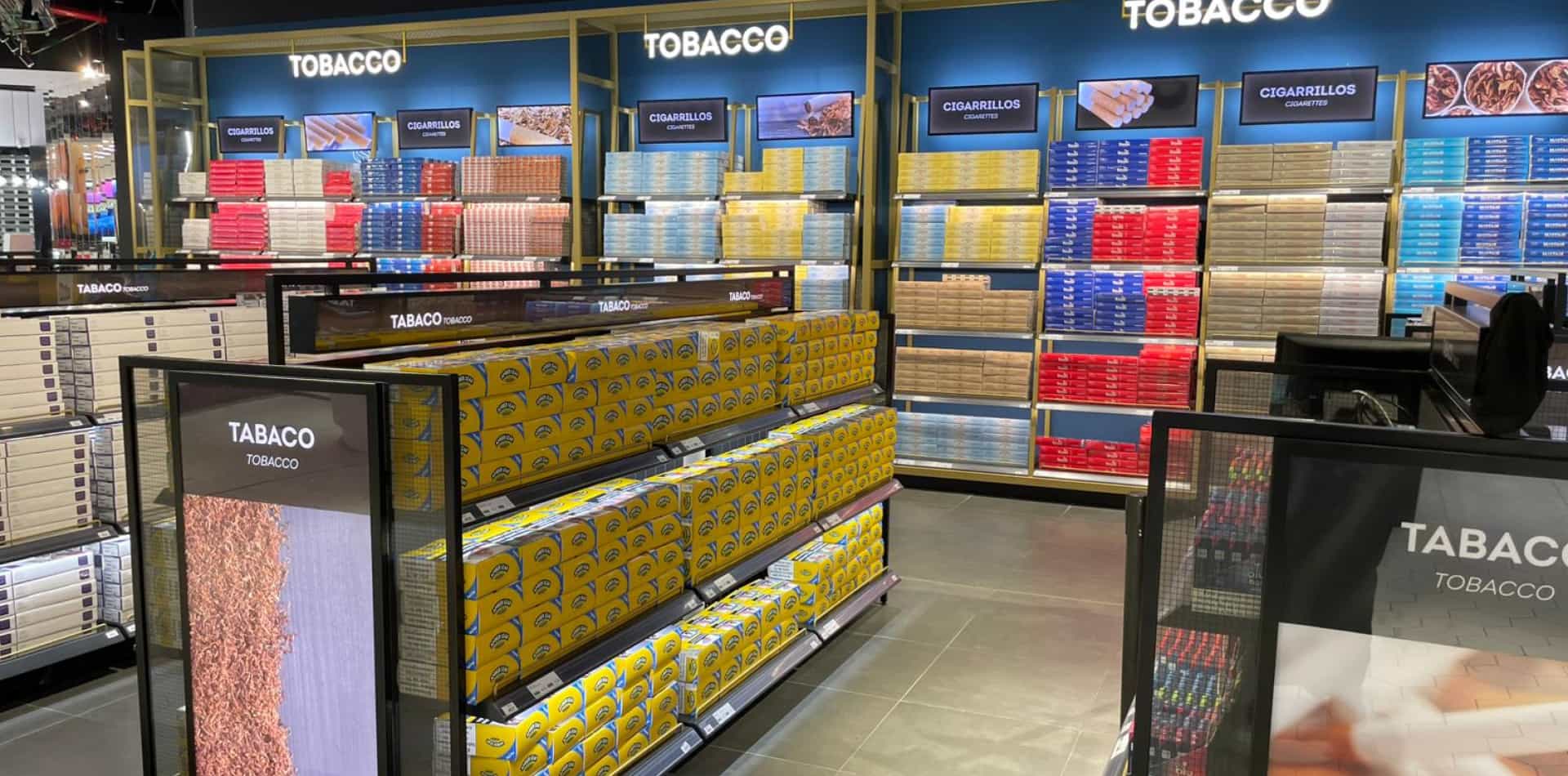 duty free spain cigarette prices Packs of cigarettes with graphic images in Spanish airport Stock Photo Cigarettes in Duty Free are